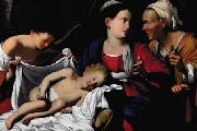 Carlo Saraceni The Madonna and Child with Saint Anne and an Angle USA oil painting artist